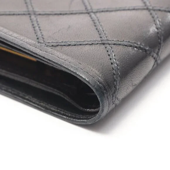 Chanel Bifold Wallet Bicolor Black Lambskin - Picture 8 of 12